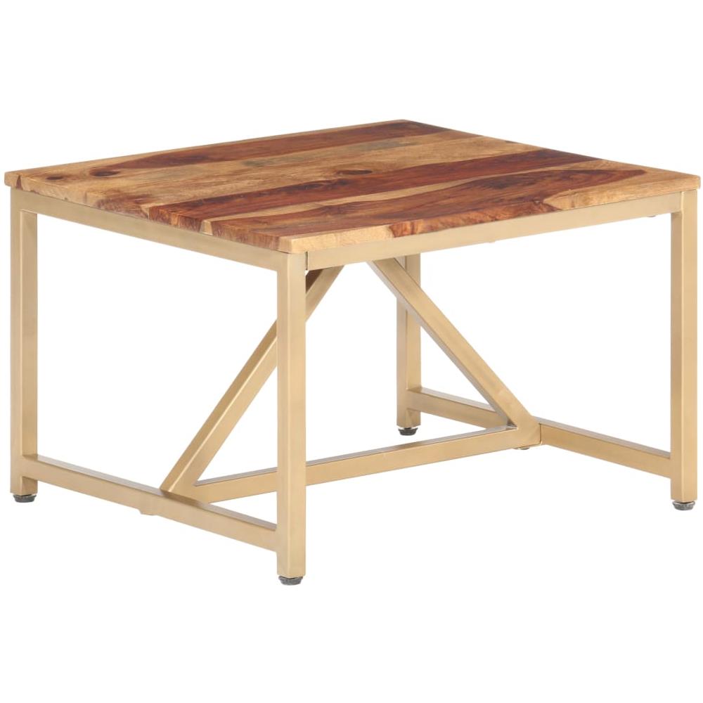 Tavolino Laterale 60x60x40 Cm In Legno Massello Di Sheesham - Foto 8