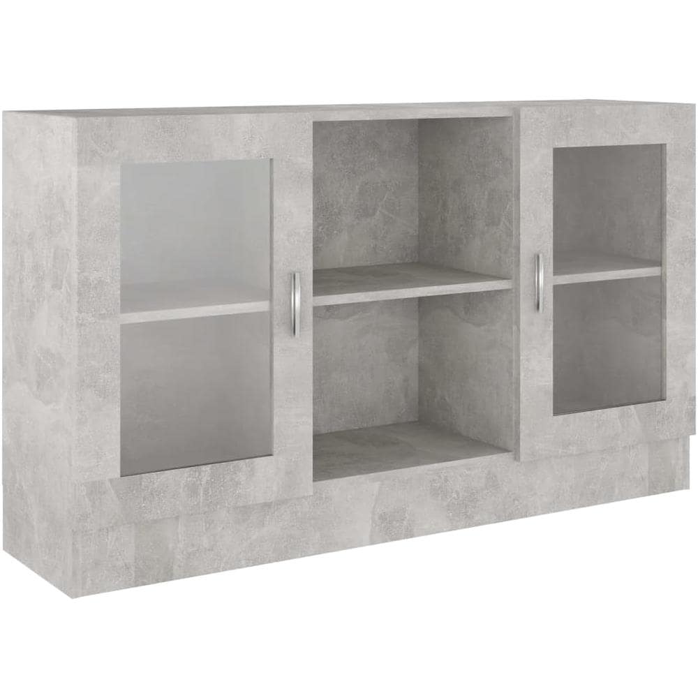 Armadietto Vetrina Grigio Cemento 120x30,5x70 cm Multistrato - Foto 2