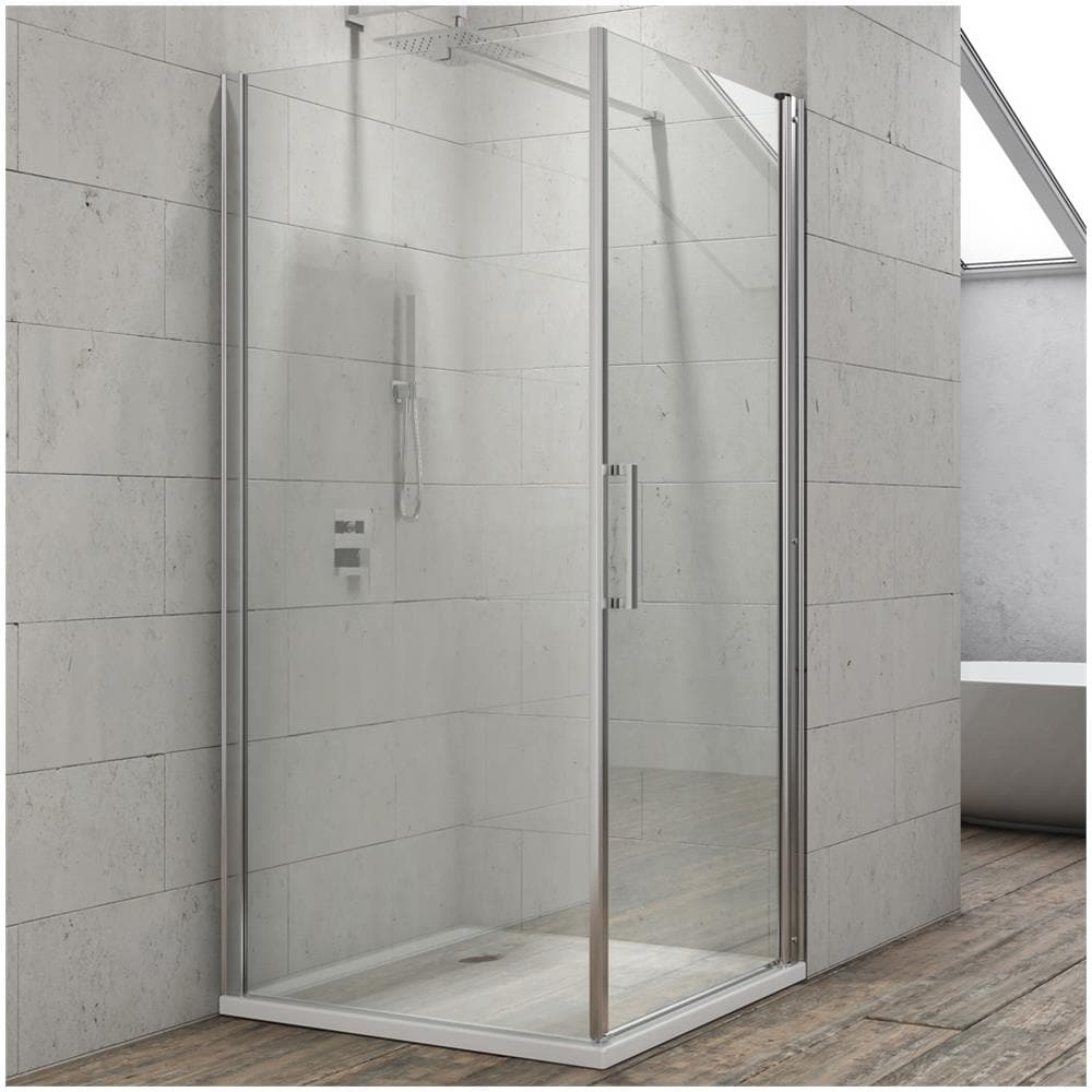 Lato Fisso Box Doccia Swing Adatto Per Porta Battente Swing Cristallo Temprato *** Misure : 87-90xh195 Cm Stampato - Foto 1