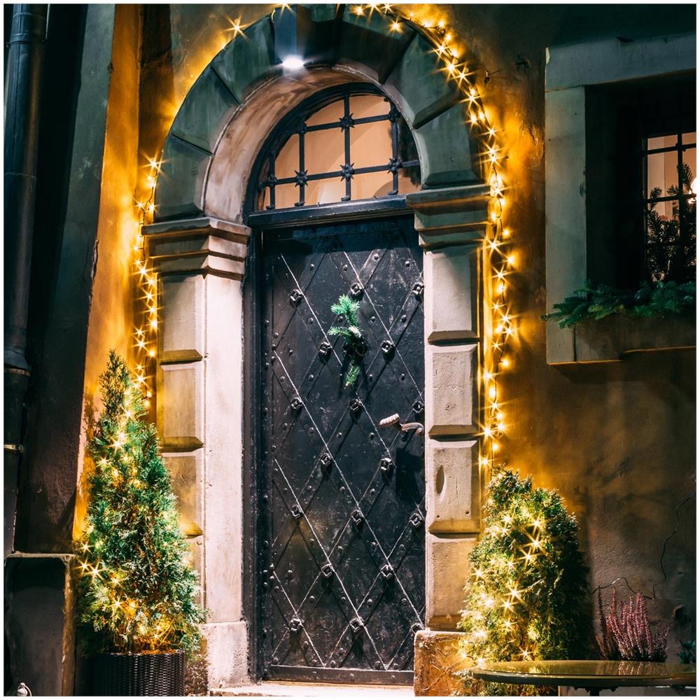 Catena Luminosa A Led Per Natale 11m Bianco Caldo Con 560 Led - Foto 2