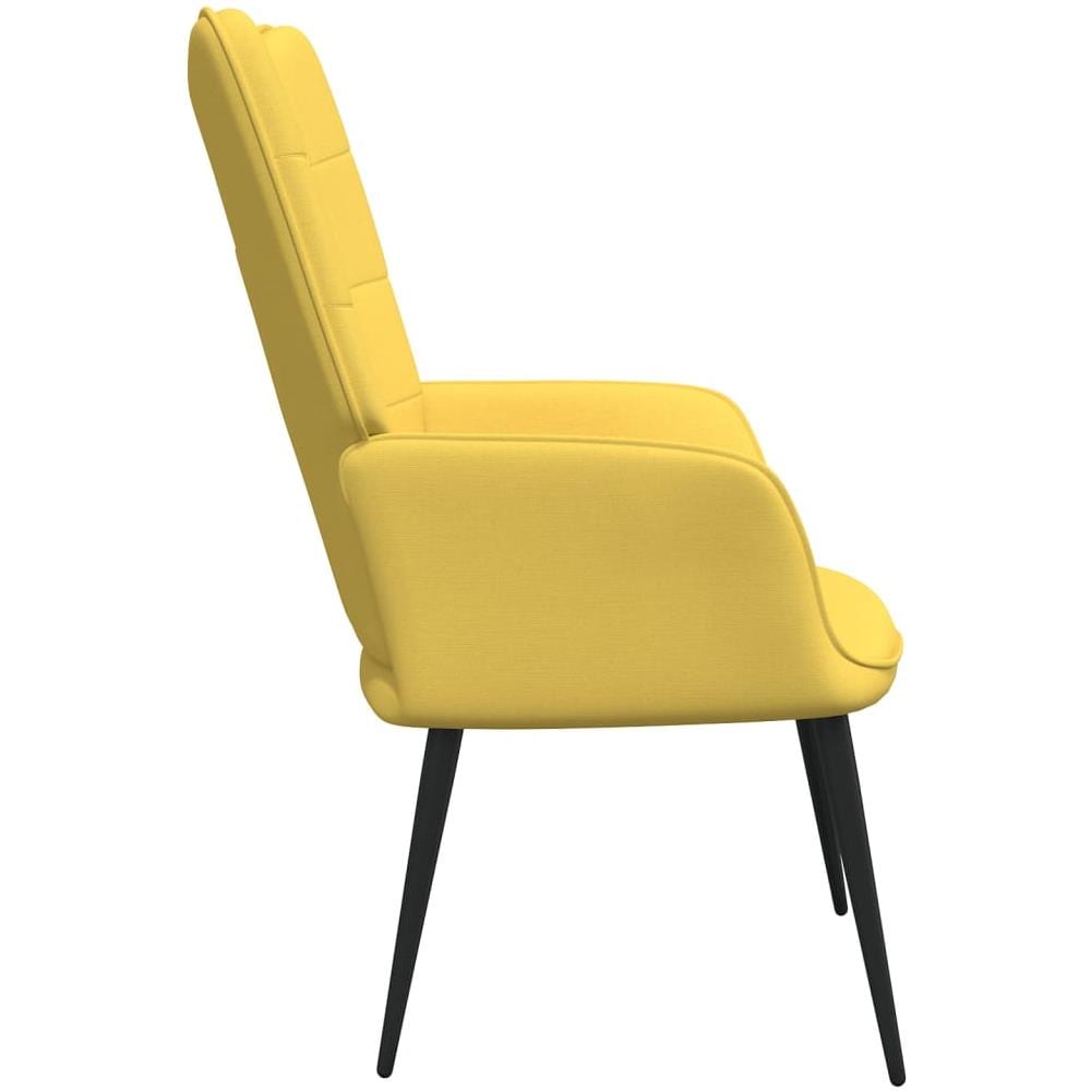 Sedia Relax Giallo Senape in Tessuto - Foto 3