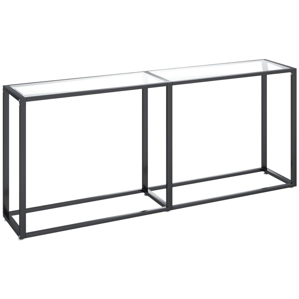 Tavolo Consolle Trasparente 180x35x75,5 Cm In Vetro Temperato - Foto 2