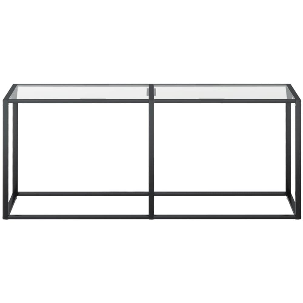 Tavolo Consolle Trasparente 180x35x75,5 Cm In Vetro Temperato - Foto 3