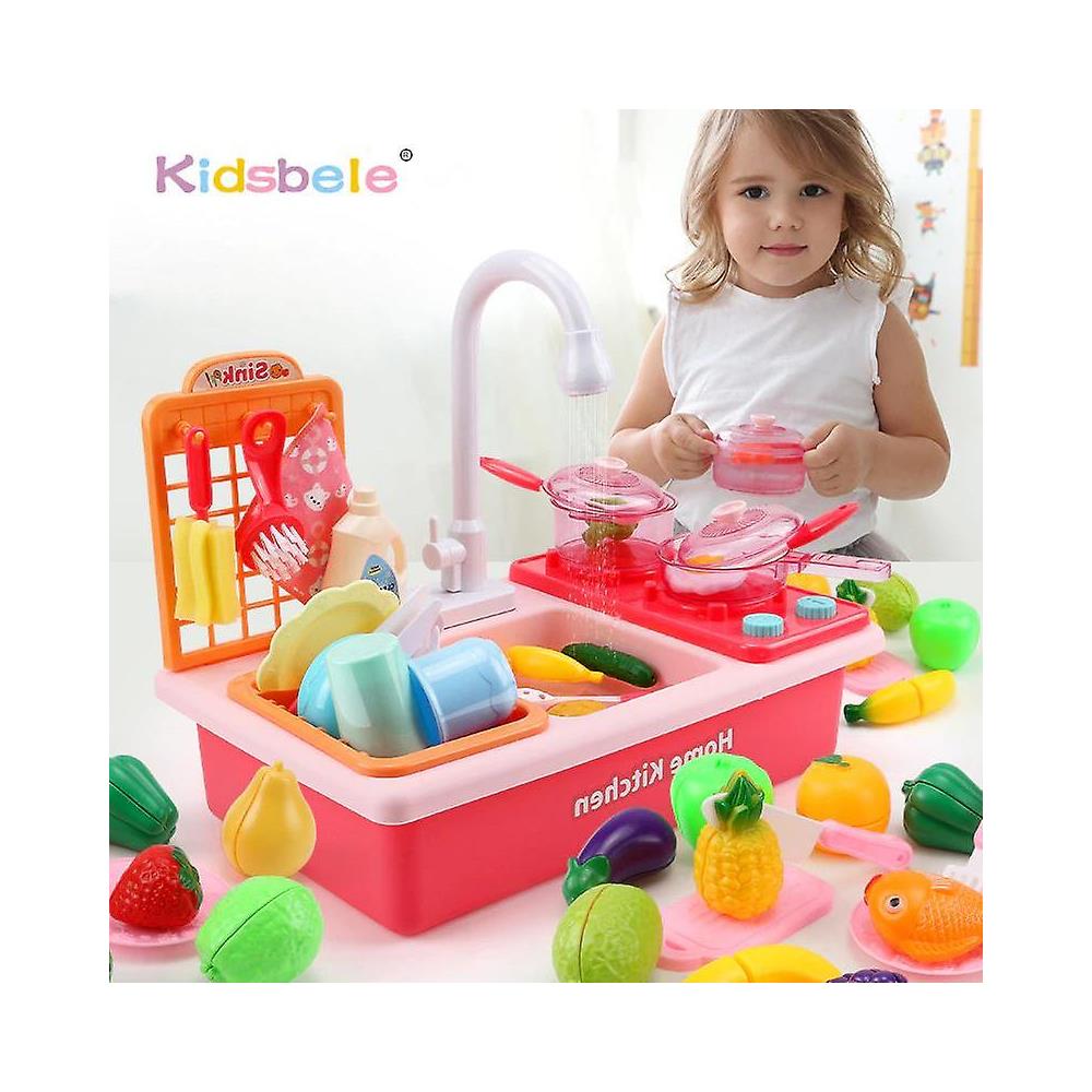 Bambini Fingono Giocattoli Per La Lavandino Da Cucina Con Panoramica Per Cucinare La Pentola Da Gioco Da Gioco Da Gioco Da Gioco - Foto 1