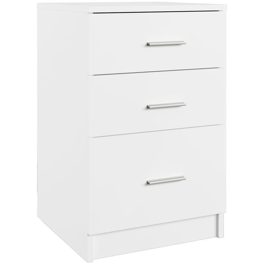 Comodino Bianco 40x40x63 Cm In Legno Multistrato - Foto 1