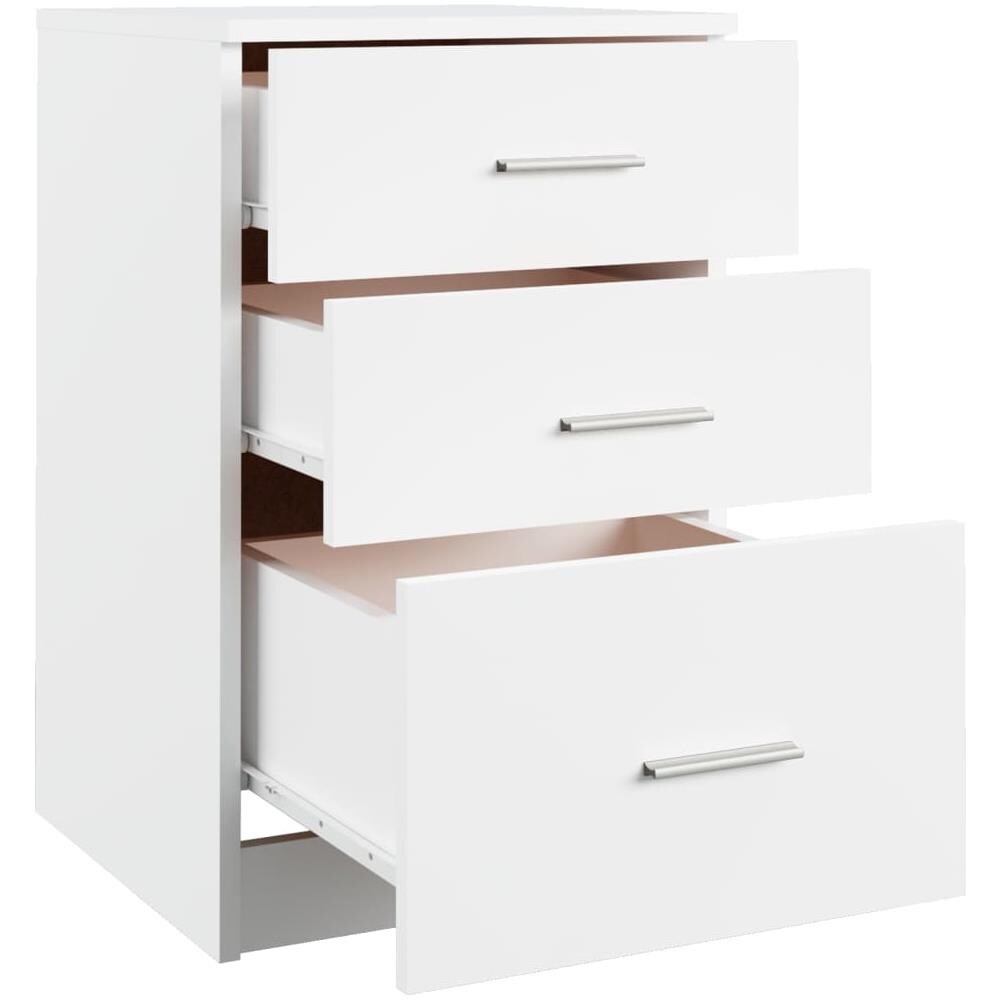Comodino Bianco 40x40x63 Cm In Legno Multistrato - Foto 7
