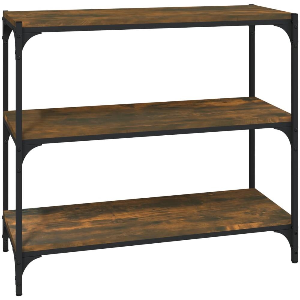 Libreria Rovere Fumo 80x33x70,5 Cm Legno Multistrato E Acciaio - Foto 2