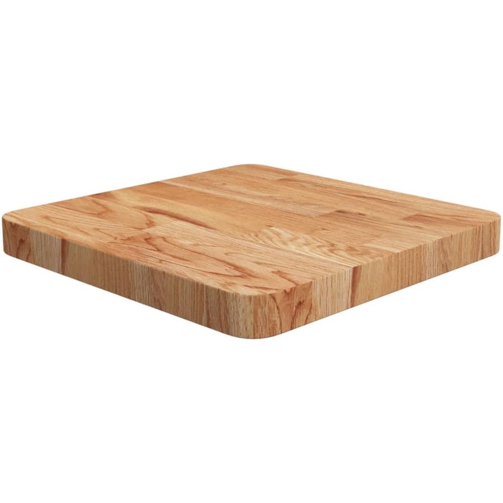 Piano Tavolo Quadrato Marrone Chiaro 40x40x4cm Rovere Trattato - Foto 1