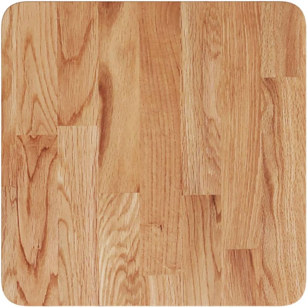 Piano Tavolo Quadrato Marrone Chiaro 40x40x4cm Rovere Trattato - Foto 2