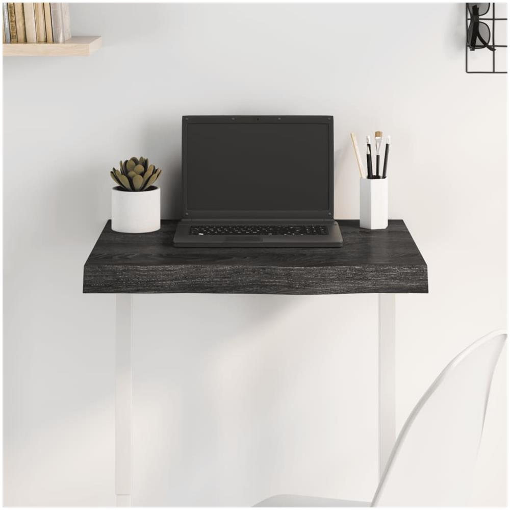 Piano Tavolo Marrone 60x40x (2-6) cm Rovere Massello Trattato - Foto 1