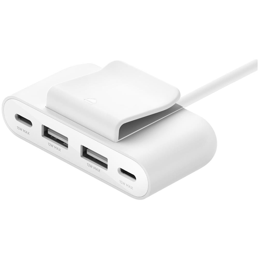 Extender di Alimentazione USB a 4 Porte 2xC 2xA fino a 30 W Bianco - Foto 1