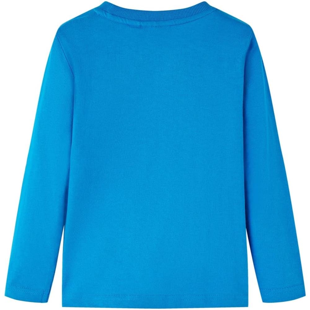 Maglietta Da Bambino Maniche Lunghe Animali Selvatici Blu Cobalto 104 - Foto 2
