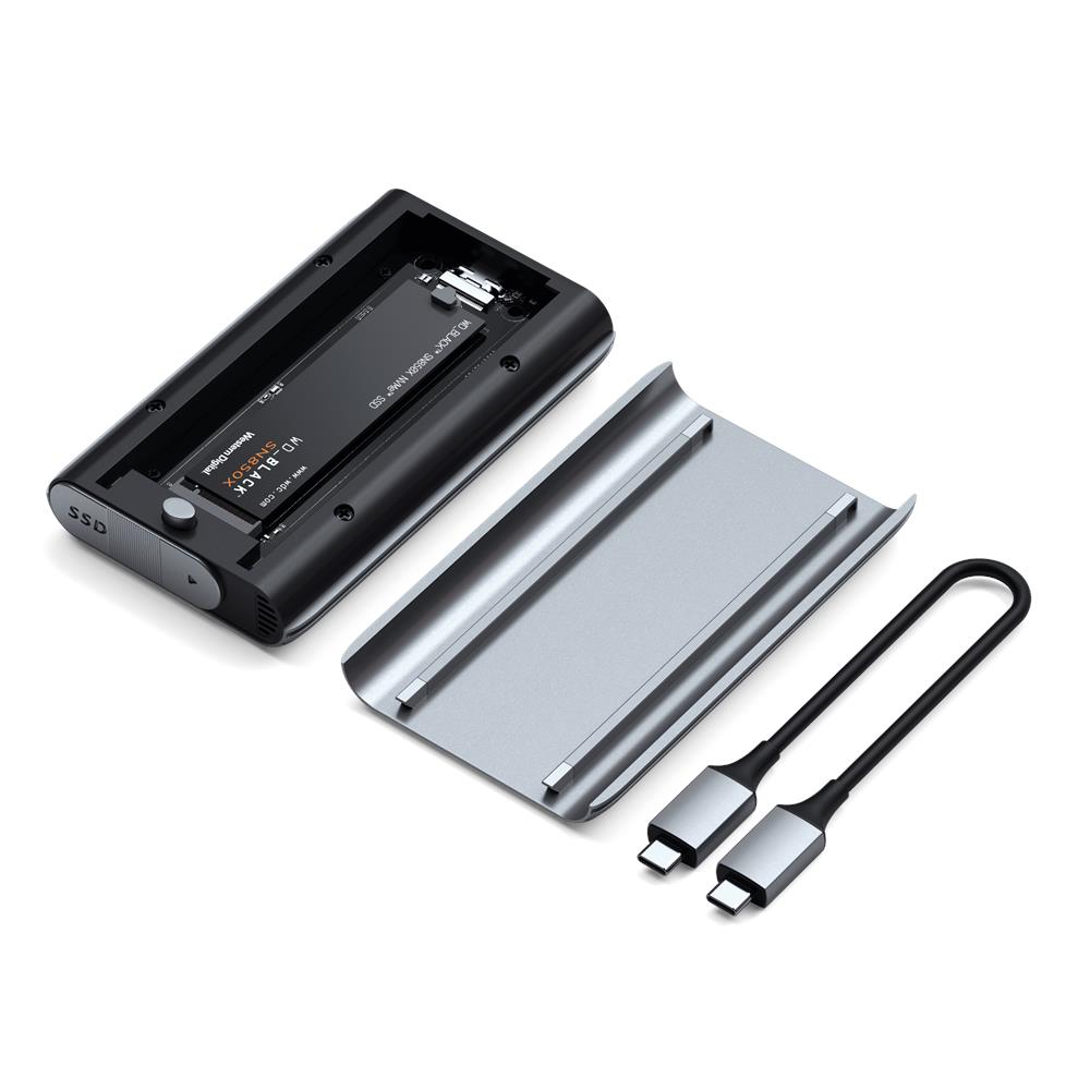 USB4 NVMe SSD Pro Box esterno SSD Grigio, Trasparente - Foto 2