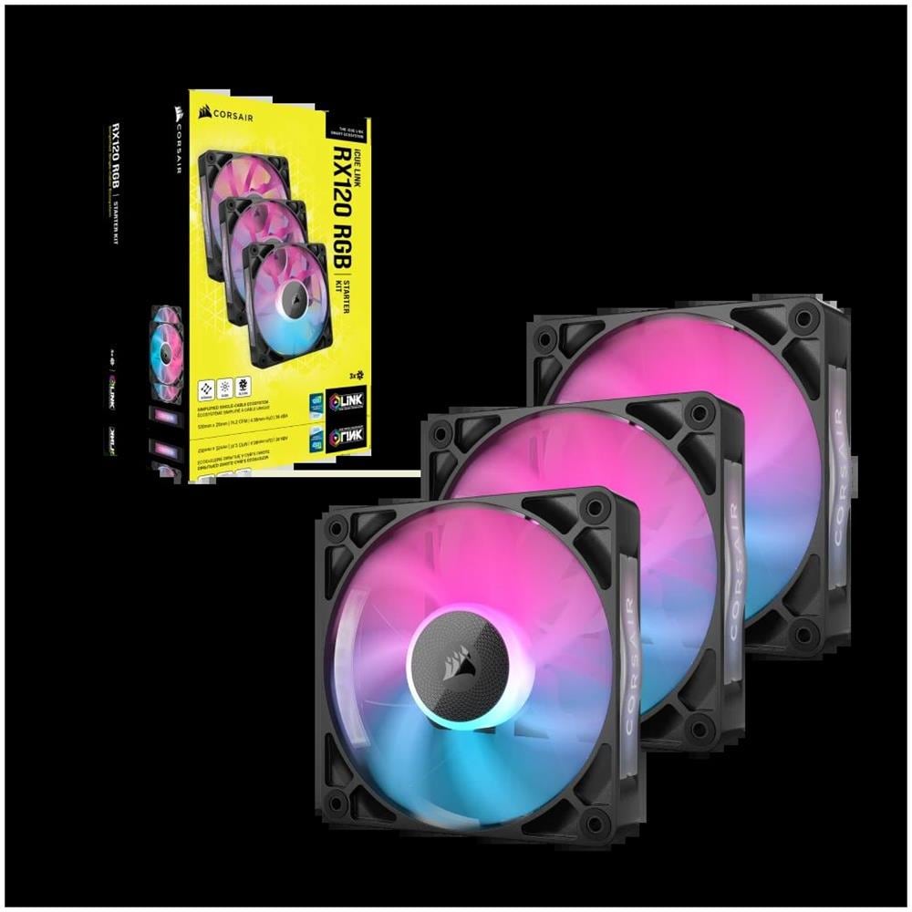 iCUE LINK RX120 RGB Case per computer Ventilatore 12 cm Nero 3 pz - Foto 2