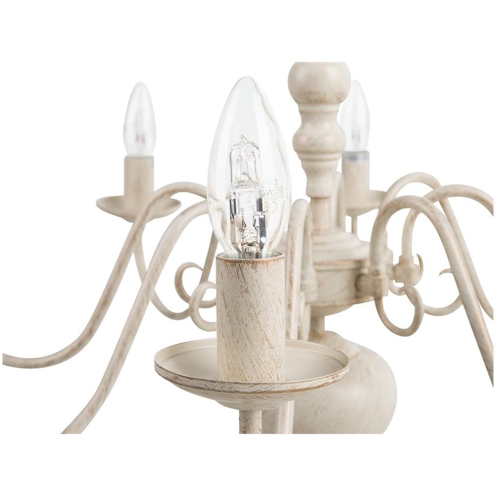 Lampdario Candeliere In Color Bianco Antico Brithon - Foto 2