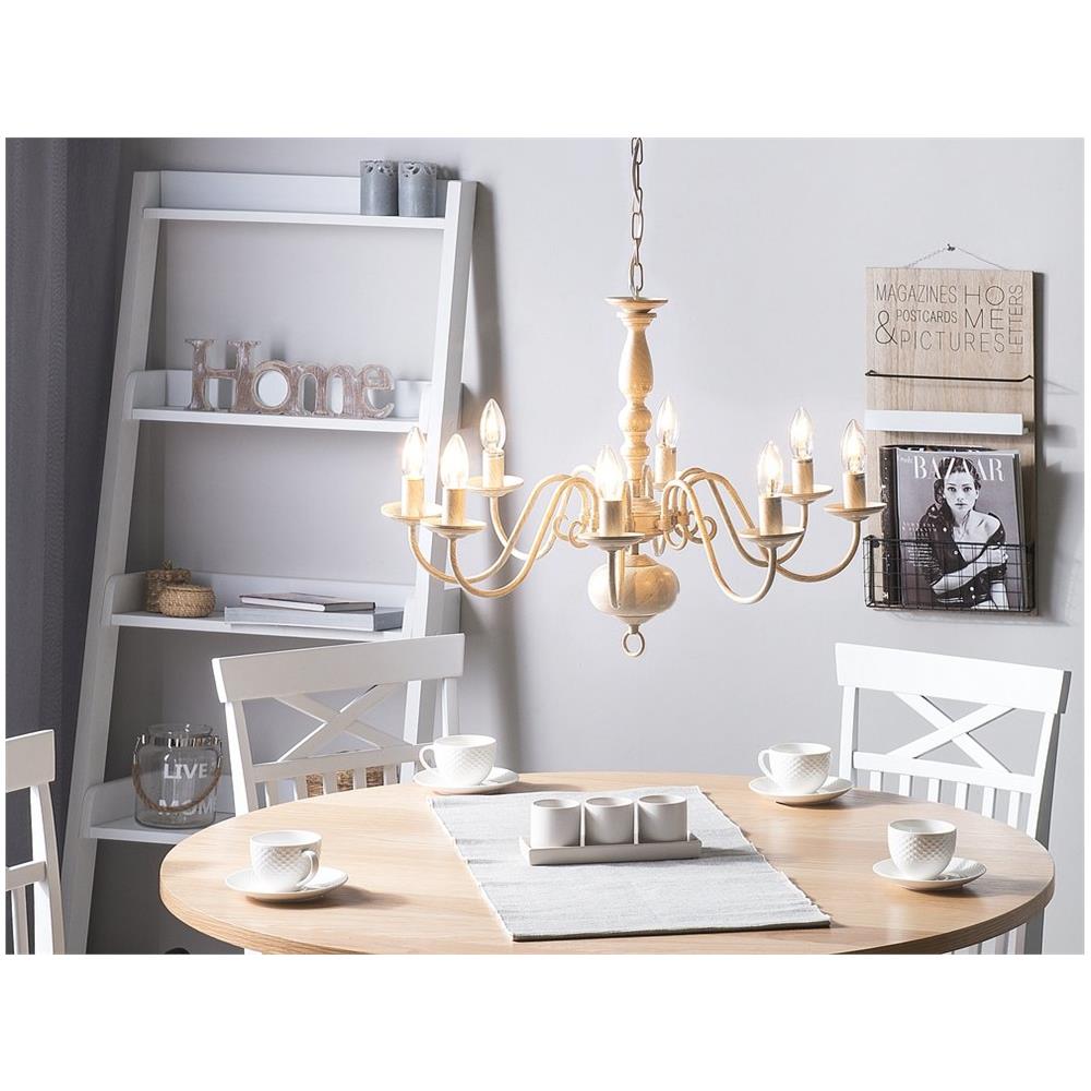 Lampdario Candeliere In Color Bianco Antico Brithon - Foto 1