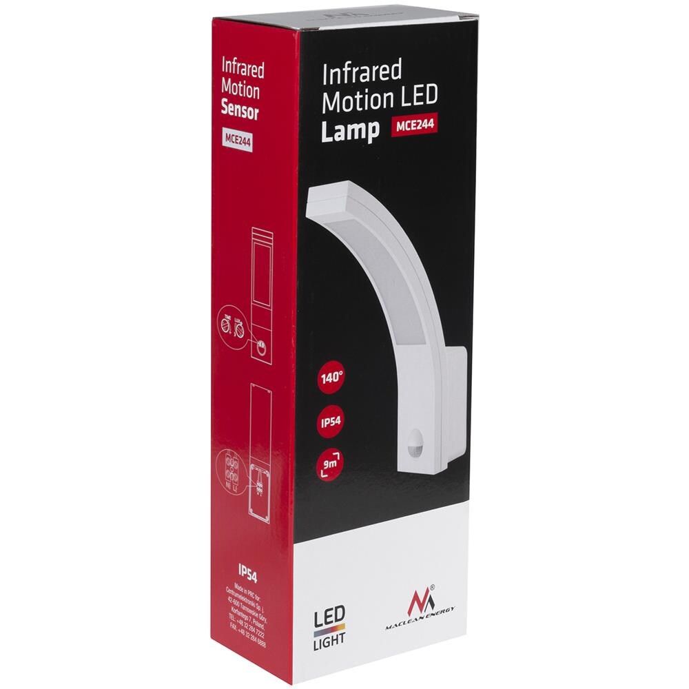 Lampada A Led Con Sensore Di Movimento A Infrarossi 140 ° 750lm Grado 9m Gamma Ip54 Area Esterna Impermeabile - Foto 2