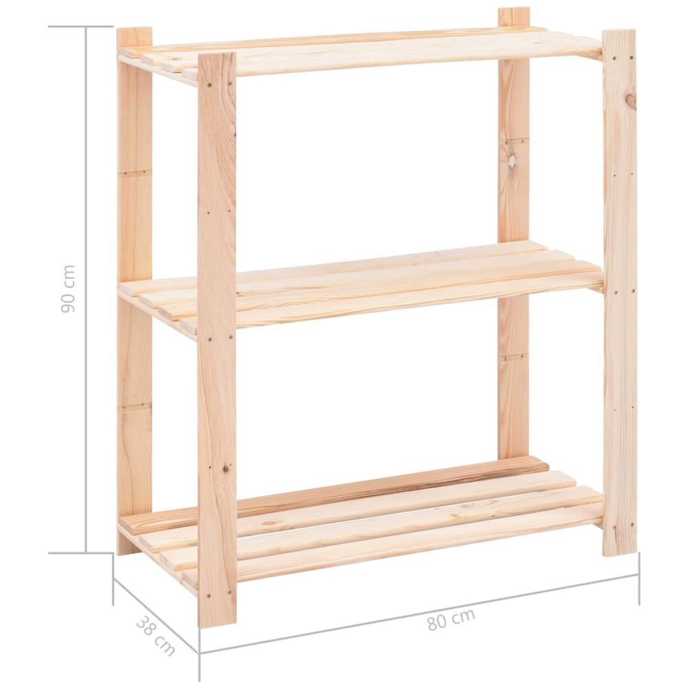 Scaffali A 3 Livelli 10 Pz 80x38x90 Cm Massello Pino Fsc 150 Kg - Foto 8