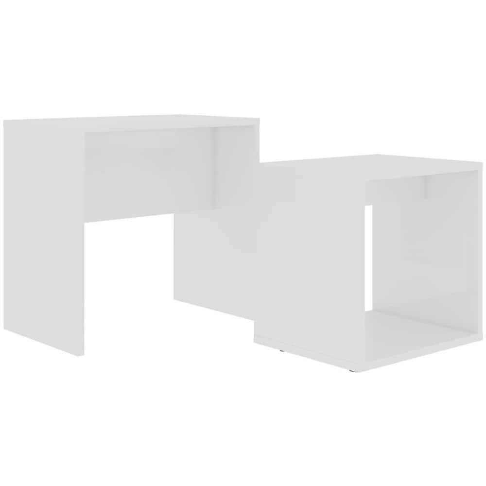 Tavolino da Salotto Bianco 48x30x45 cm in Legno Multistrato - Foto 2