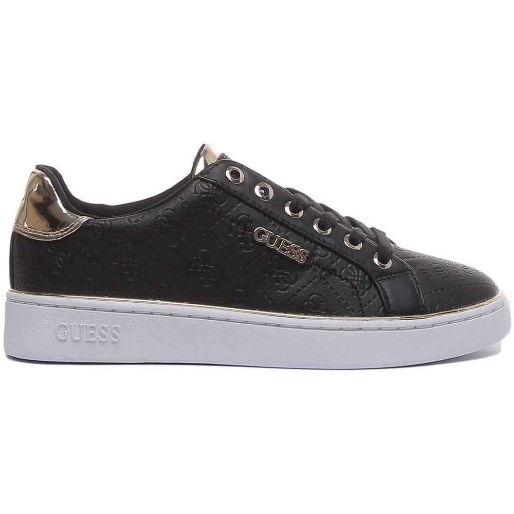 Beckie Women's Lace Up Casual Sneakers In Black Gold - Foto 2