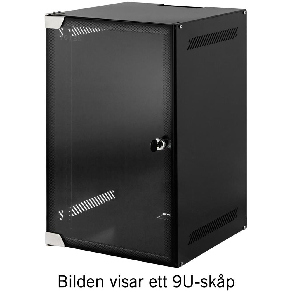 , Pensile 10"", 6u, 280x310, Anta In Vetro, Smontato, Nero - Foto 1