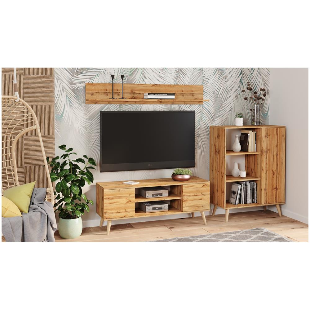 Fondi Mobile, Libreria, Cassettiera Soppalco, Scaffale Scandinavo Rovere Wotan - Foto 2