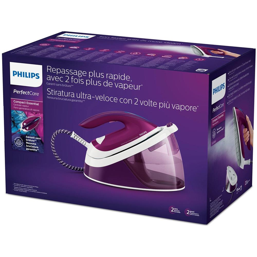 PerfectCare Ferro da Stiro con Caldaia Continua GC6842/30 Potenza 2400 Watt Colore Viola / Bianco - Foto 6