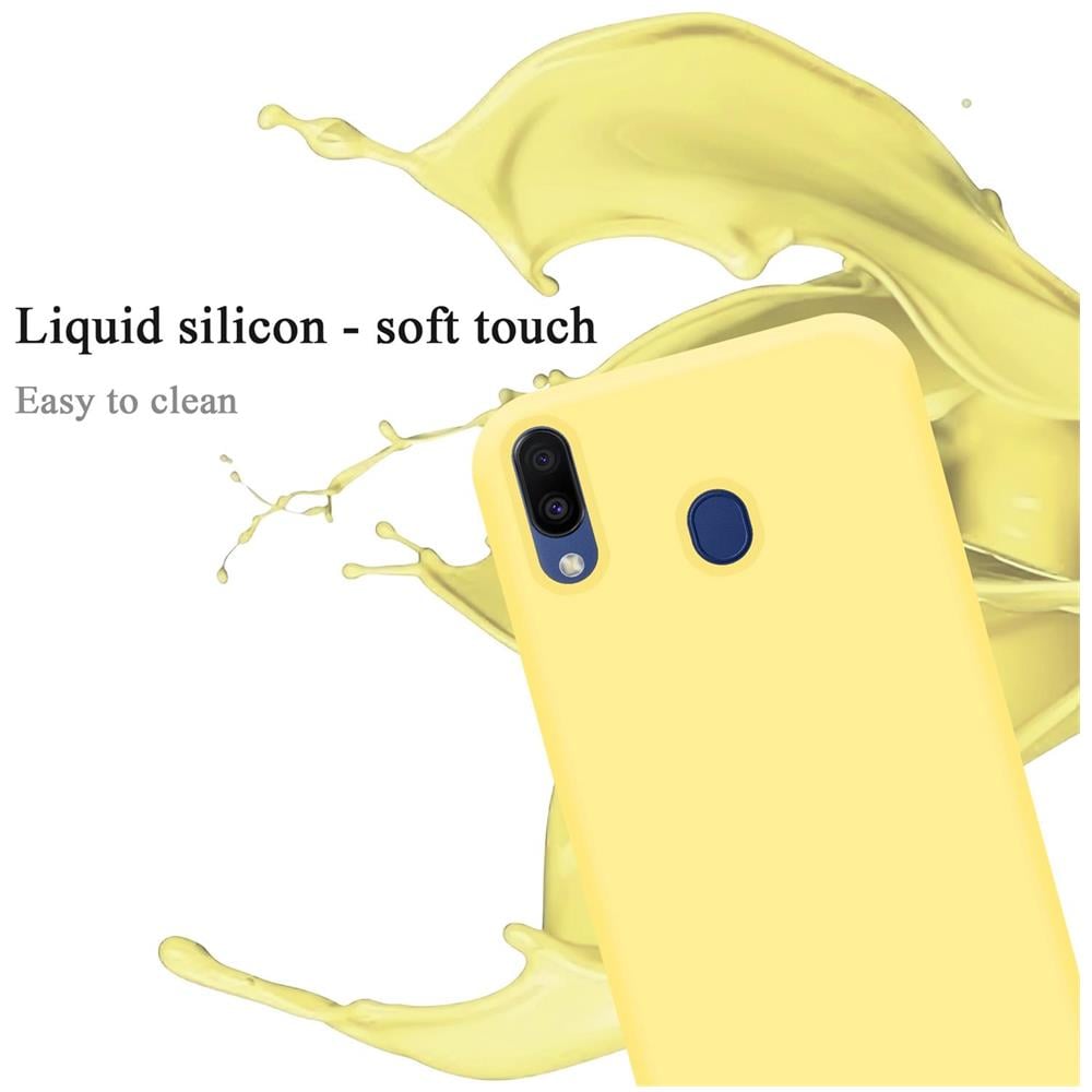 Custodia Compatibile Con Samsung Galaxy M20 In Liquid Giallo - Coperchio Protettivo In Silicone Tpu Flessibile - Foto 2