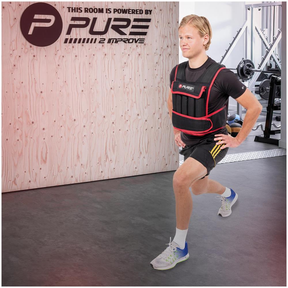 Gilet Pesi Zavorrato Da 20 Kg Allenamento Fitness Workout Corsa 45 X 80-120 Cm - Foto 2