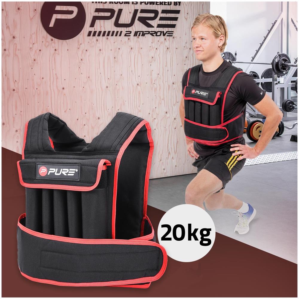 Gilet Pesi Zavorrato Da 20 Kg Allenamento Fitness Workout Corsa 45 X 80-120 Cm - Foto 5
