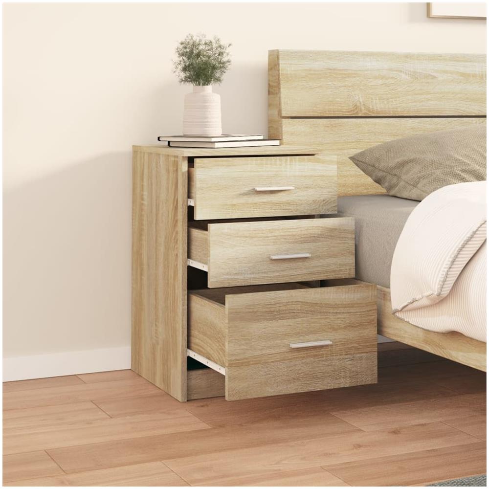 Comodino Rovere Sonoma 40x40x63 Cm In Legno Multistrato - Foto 2
