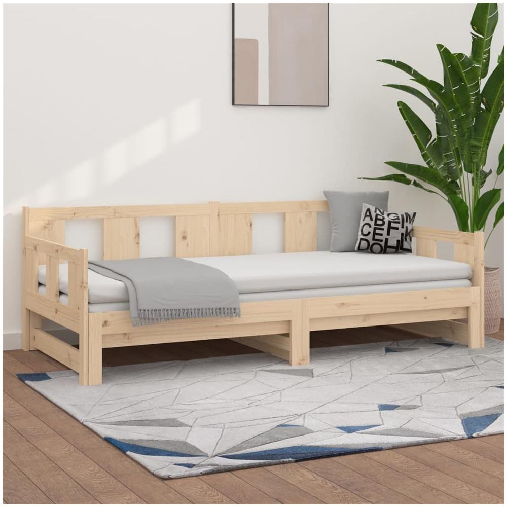 Dormeuse Estraibile In Legno Massello Di Pino 2x (90x200) Cm - Foto 1