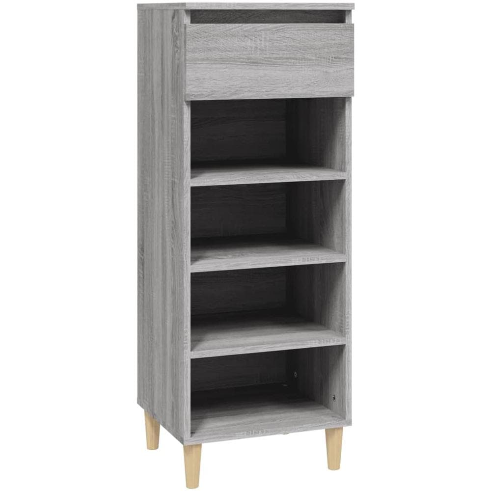 Scarpiera Grigio Sonoma 40x36x105 Cm In Legno Multistrato - Foto 2