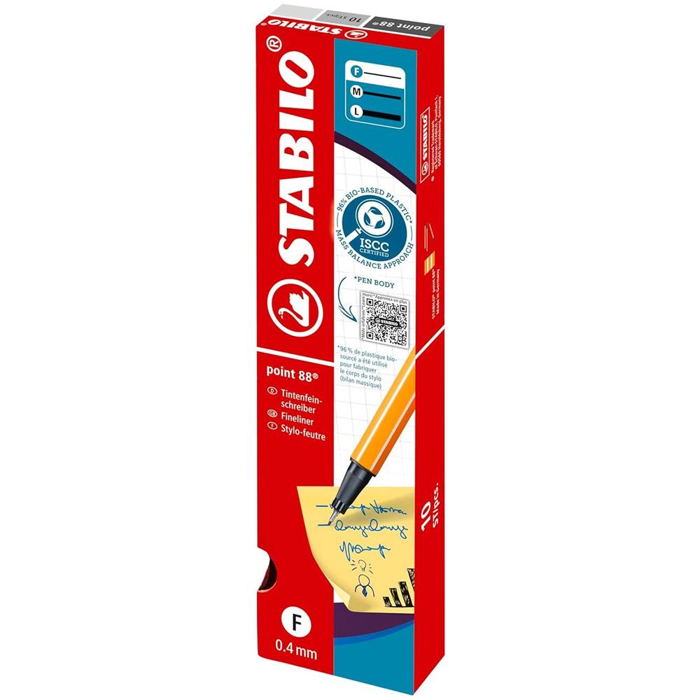 point 88 - Fineliner - Confezione da 10 - Grigio Nerastro - Foto 10