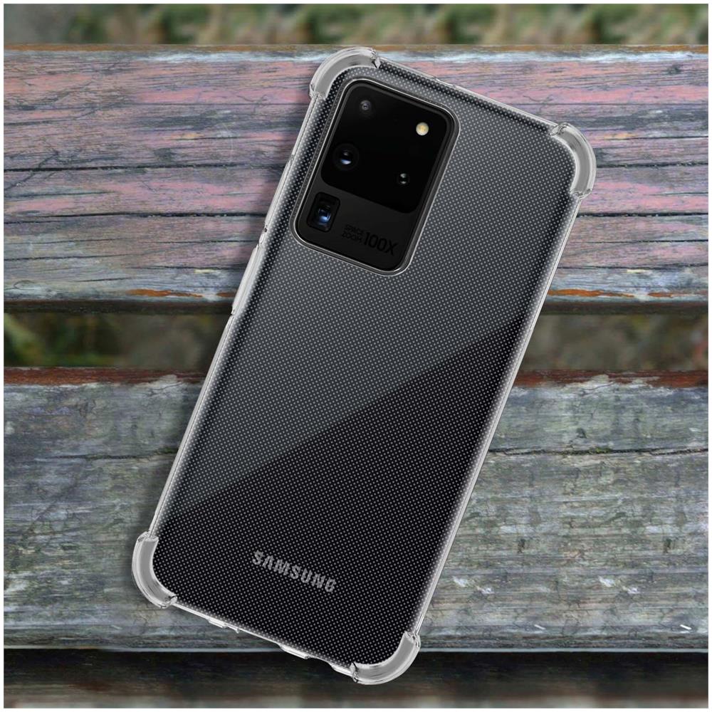 Cover Samsung Galaxy S20 Ultra Silicone Bumper Resistente Trasparente - - Foto 2