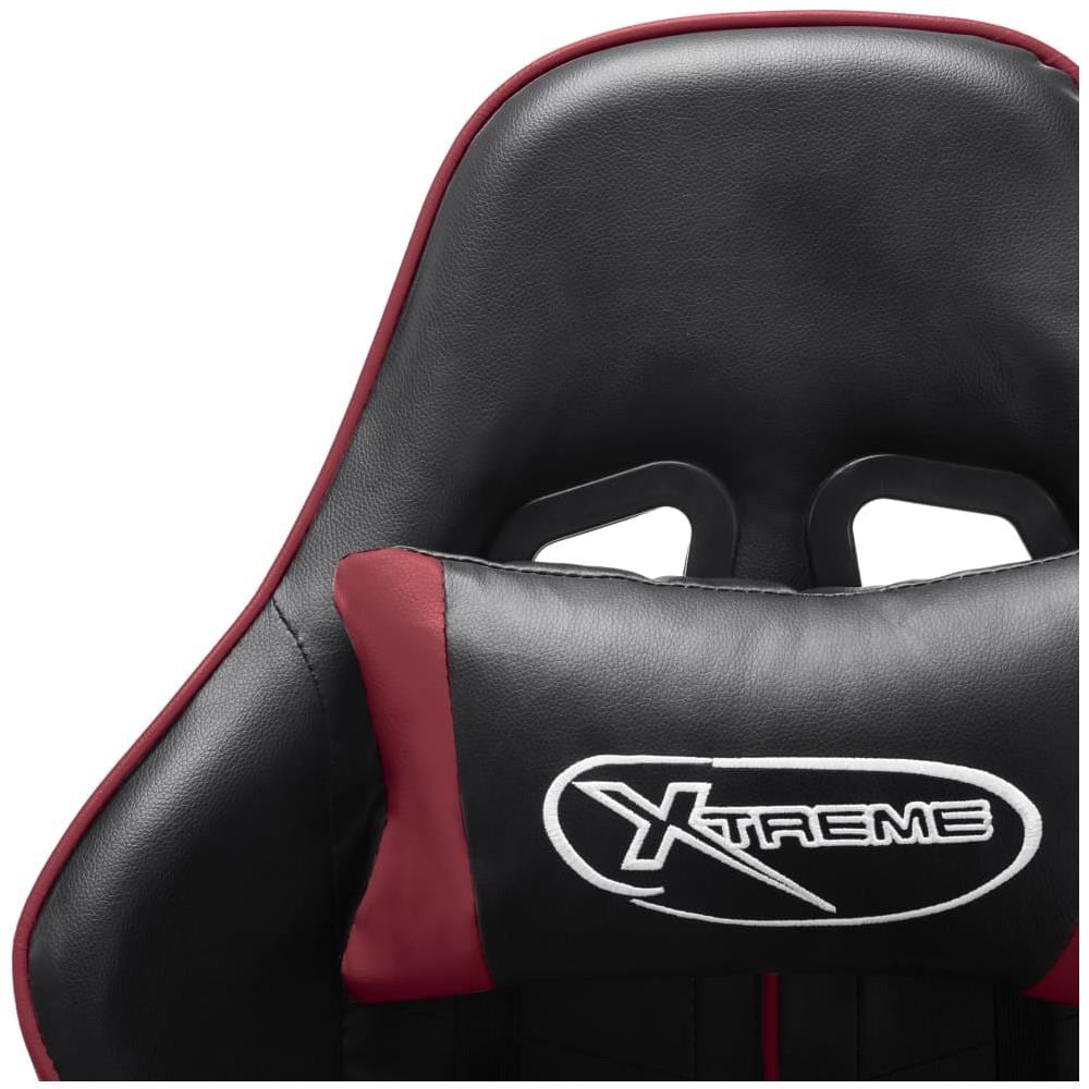Sedia da Gaming Nera e Rosso Vino in Similpelle - Foto 8