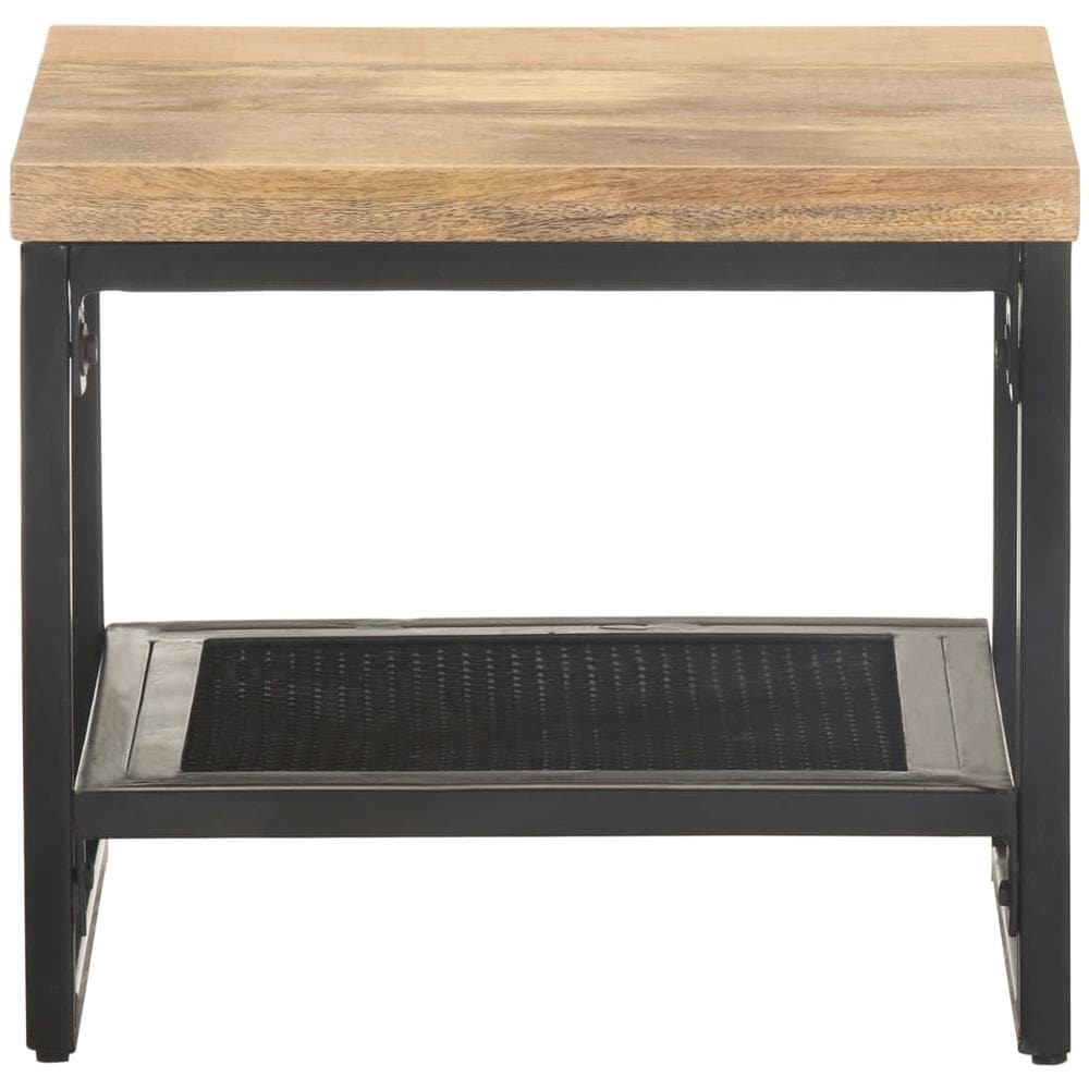 Tavolino Laterale 40x40x35 Cm In Legno Massello Di Mango - Foto 2