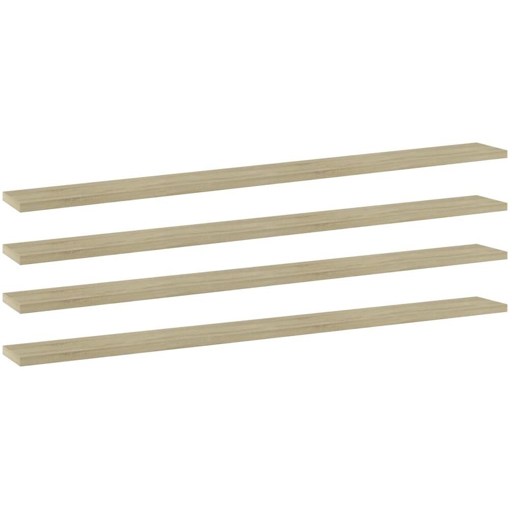 Ripiani per Libreria 4pz Rovere Sonoma 100x10x1,5cm Multistrato - Foto 1