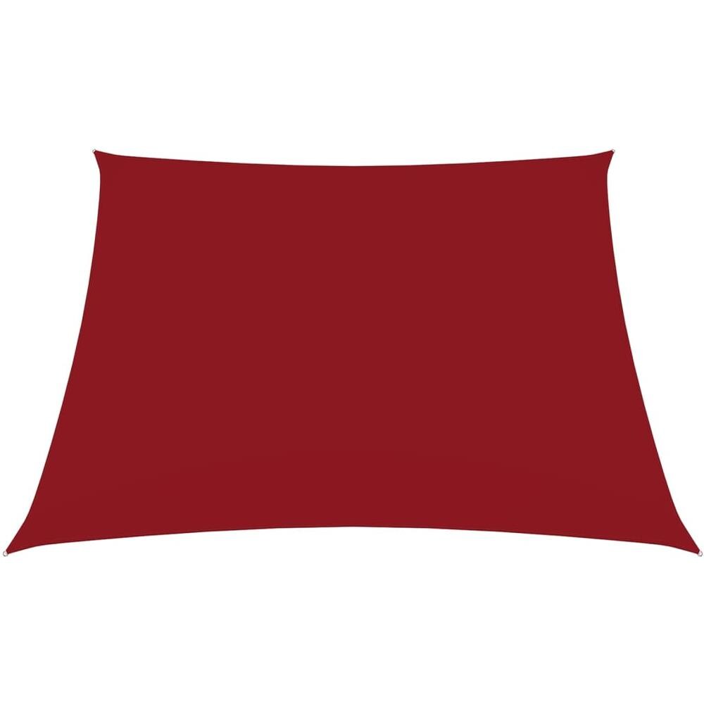 Parasole a Vela in Tela Oxford Quadrato 4,5x4,5 m Rosso - Foto 3