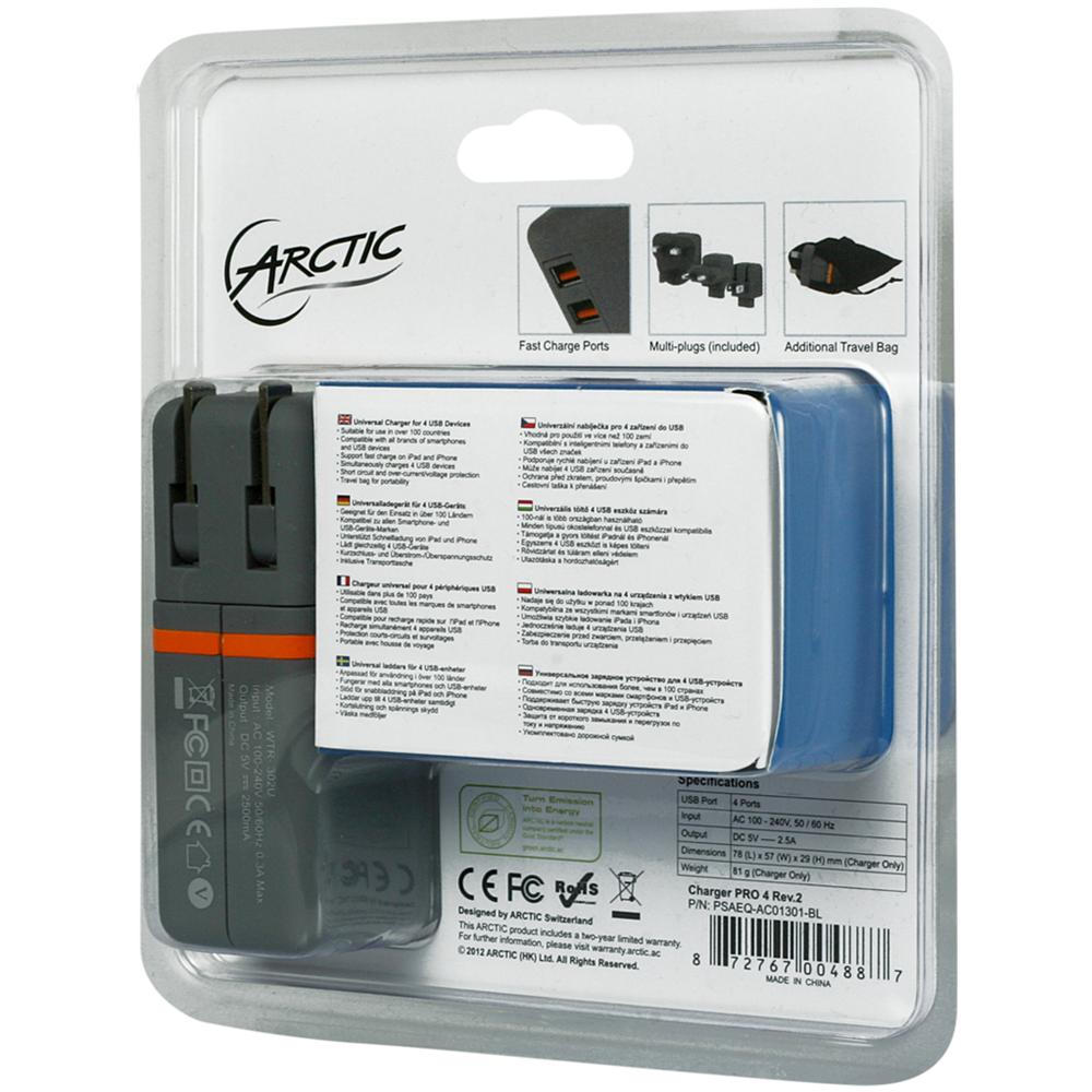 PSAEQ-AC01301-BL, Interno, Smartphone, Tablet, USB, Grigio, 100 - 240V, 5V - Foto 1