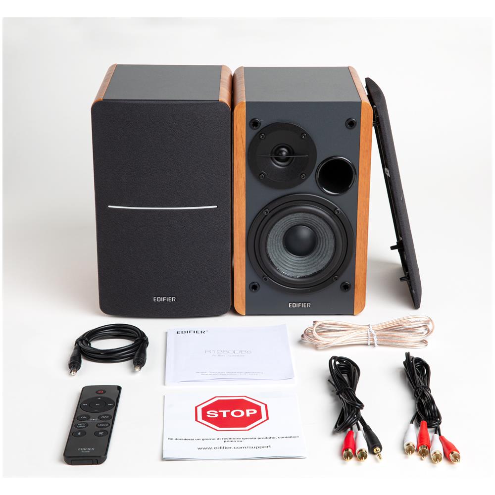 R1280dbs Altoparlante Wireless 2.0-42 W Rms Bluetooth Legno Con Venature - Foto 6