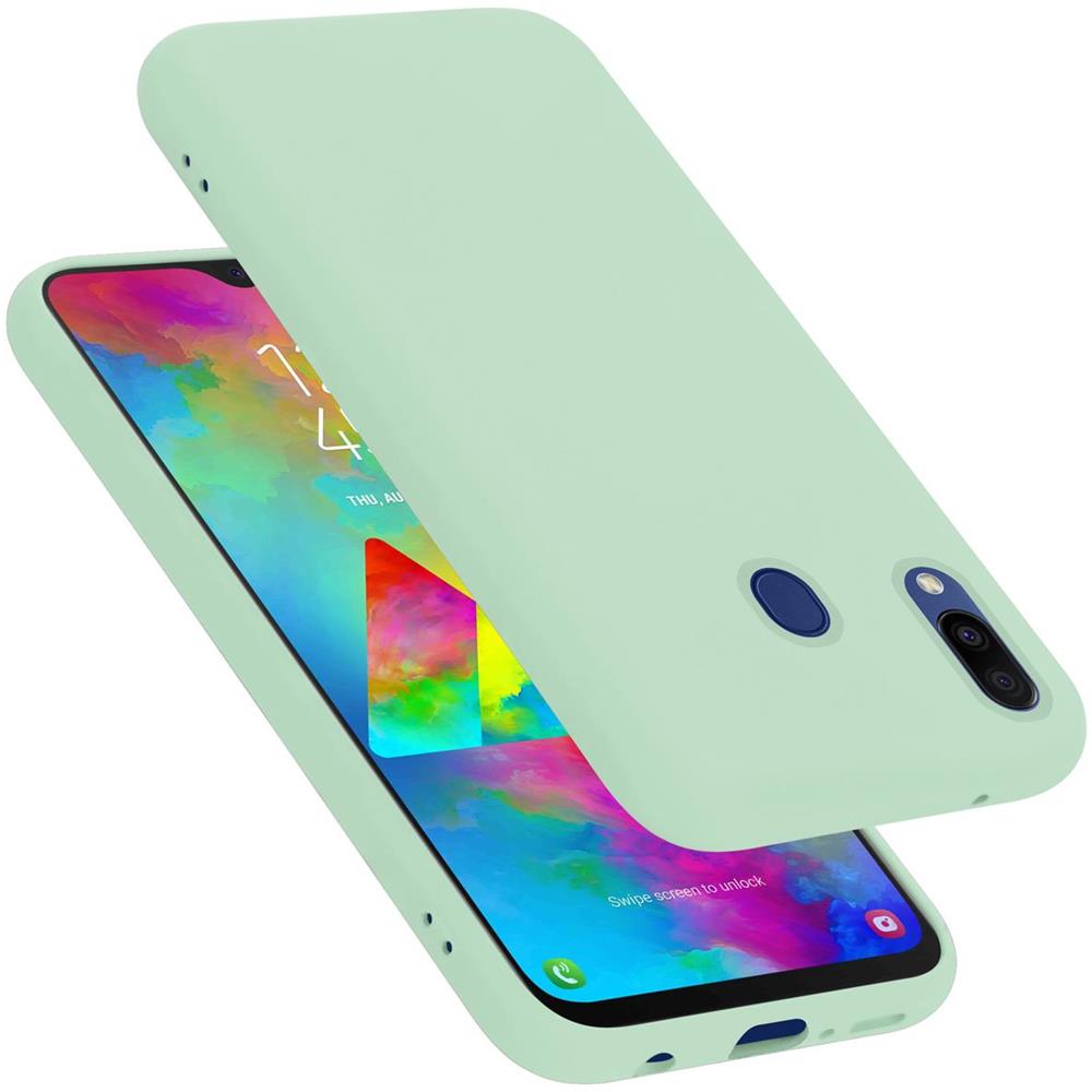 Custodia Compatibile Con Samsung Galaxy M20 In Liquid Verde Chiaro - Coperchio Protettivo In Silicone Tpu Flessibile - Foto 1