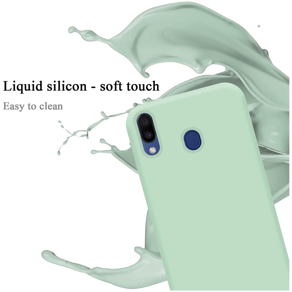 Custodia Compatibile Con Samsung Galaxy M20 In Liquid Verde Chiaro - Coperchio Protettivo In Silicone Tpu Flessibile - Foto 2