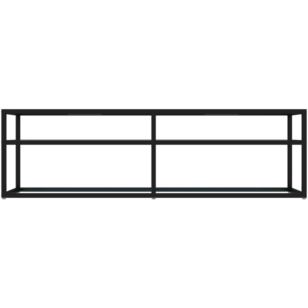 Mobile Porta TV Marmo Bianco 140x40x40,5 cm in Vetro Temperato - Foto 6