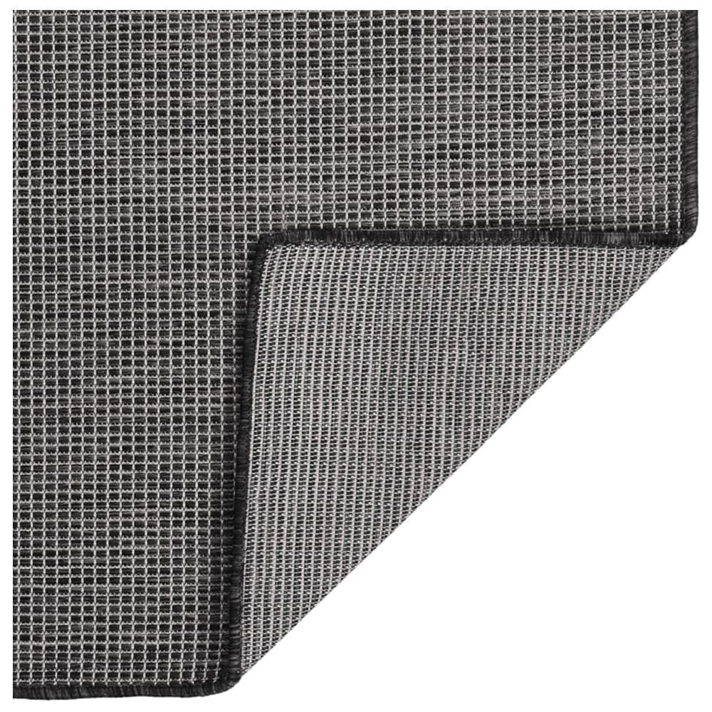 Tappeto Da Esterni A Tessitura Piatta 100x200 Cm Grigio - Foto 2