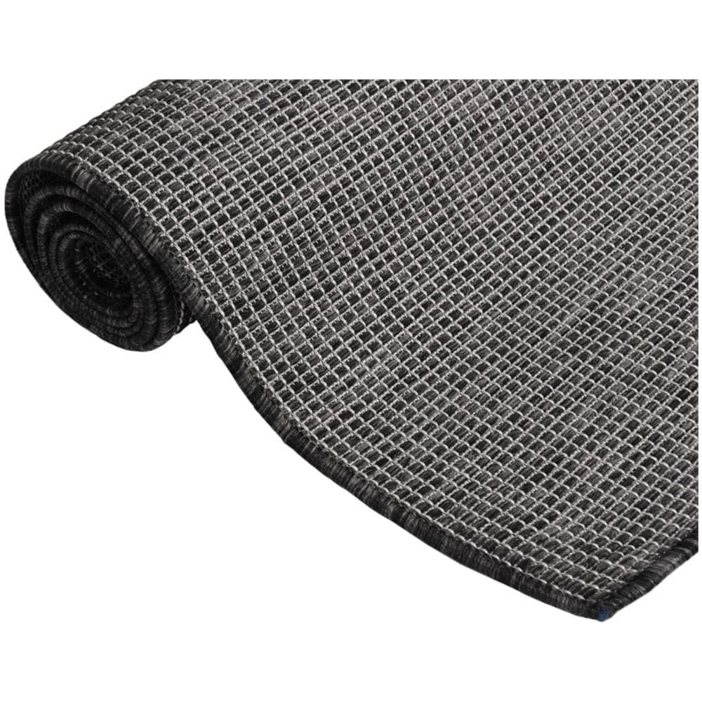 Tappeto Da Esterni A Tessitura Piatta 100x200 Cm Grigio - Foto 3