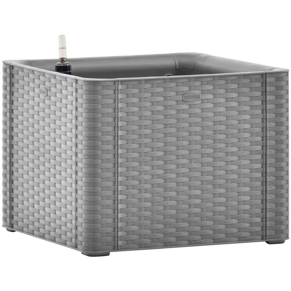 Aiuola Rialzata Giardino Sistema Irrigazione Grigia 43x43x33 Cm - Foto 1