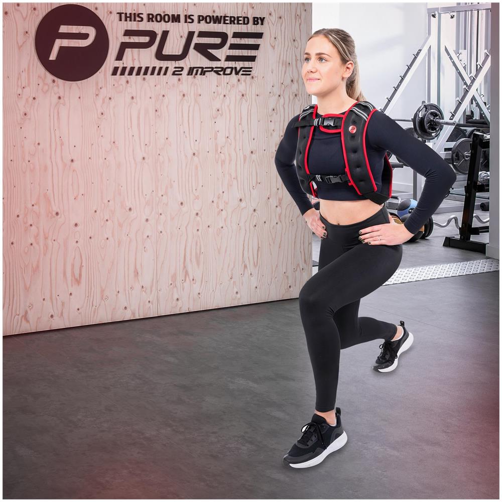 Gilet Pesi Zavorrato Da 5 Kg Allenamento Fitness Workout Corsa 43 Cm X 56-80 Cm - Foto 2