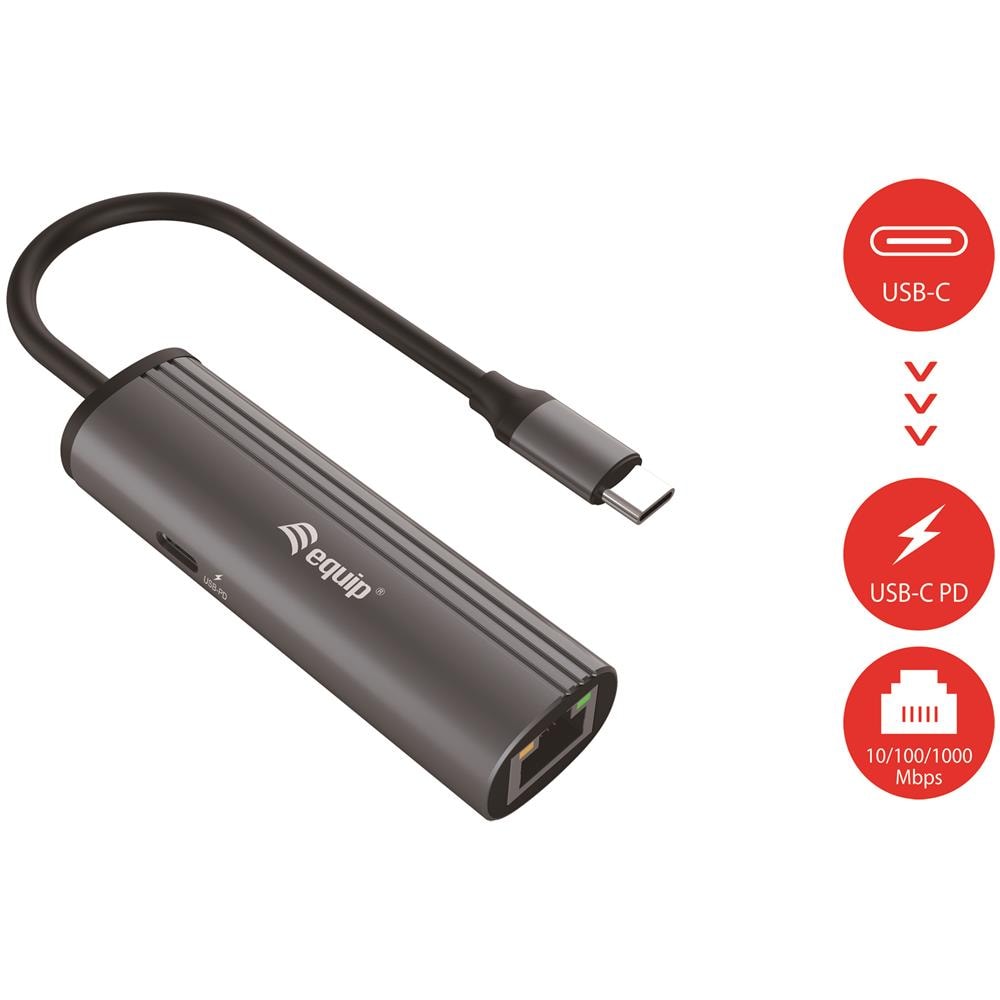 USB-C TO RJ45 GIGABIT NETWORK + PD - Foto 2
