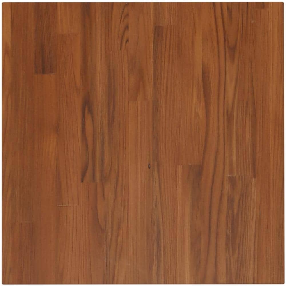 Piano Tavolo Quadrato Marrone Scuro 50x50x4cm Rovere Trattato - Foto 2